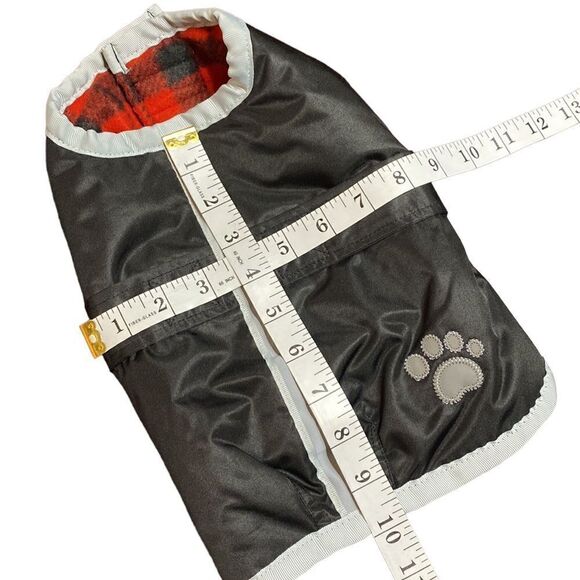 Reversible Plaid Reflective Water Resistant Dog Coat - Picture 4 of 6